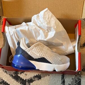 Nike Air Max 270 Baby White and Blue Sneakers